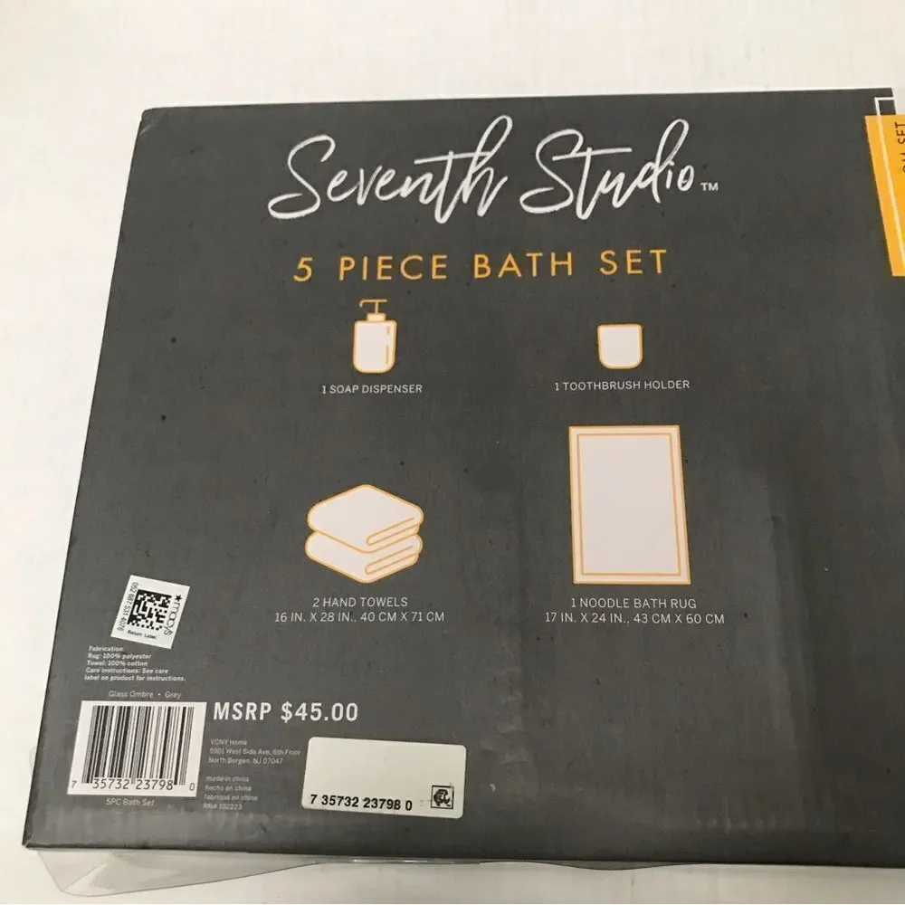 Macy’s Seventh Studio five piece bath set - Picture 5 of 5